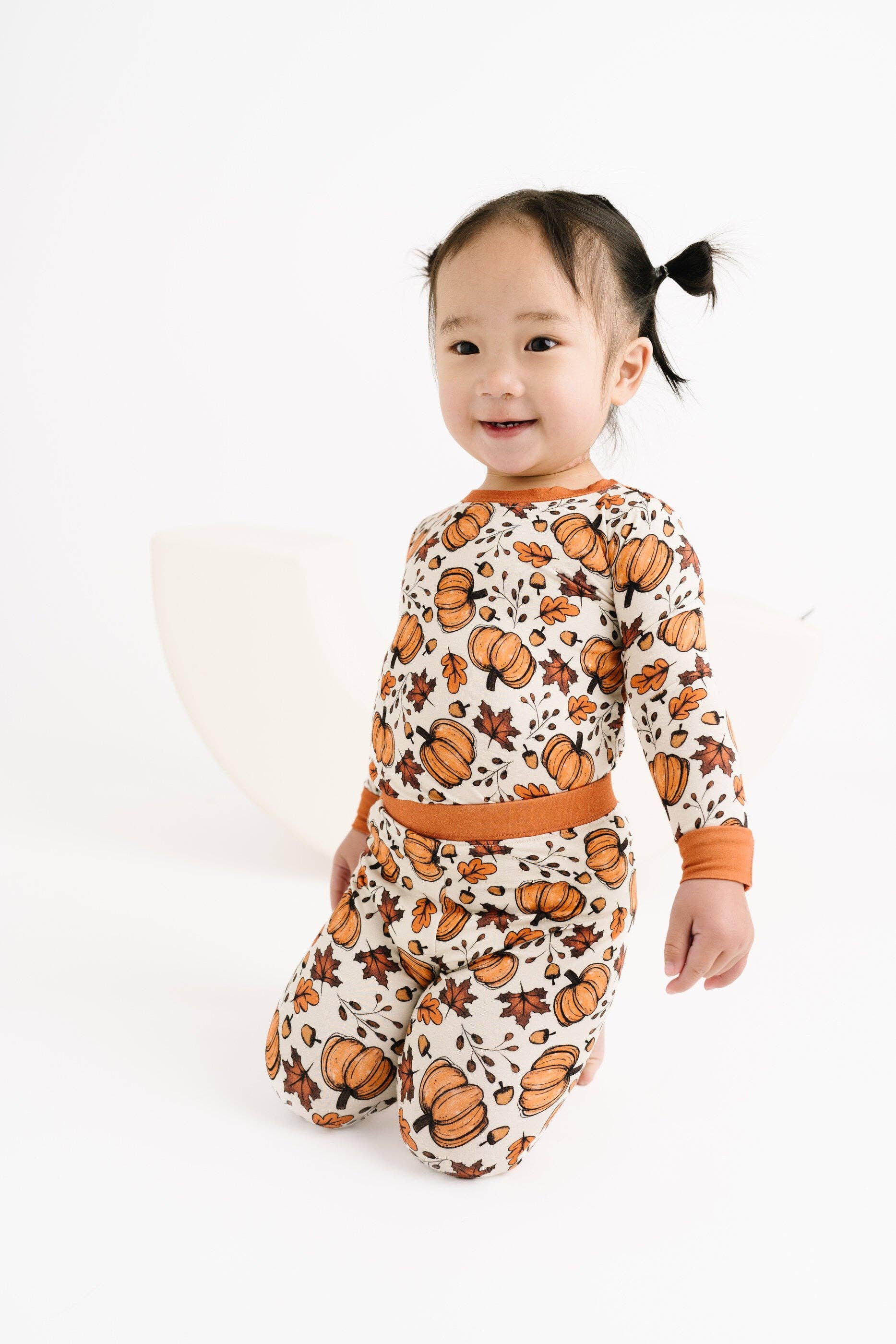 Little One Shop - Wholesale Top & Pant Set - Kids - Pumpkin Harvest Bamboo Set2