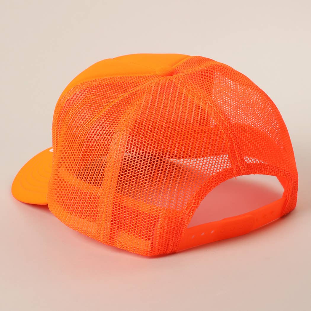 Fashion City - Wholesale Trucker Hat - Unisex - Salty But Sweet Text Logo Printed Mesh Back Trucker Hat13