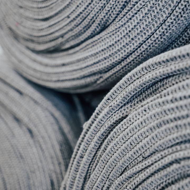 Upstate Stock - Wholesale Beanie – Unisex - Grey Fleck Super Fine Upcycled Cotton Watchcap4