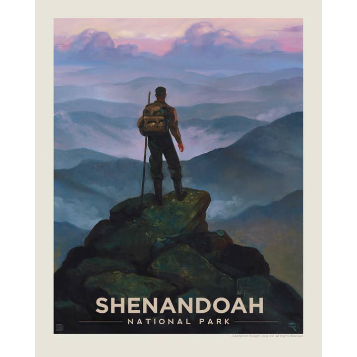 Shenandoah Appalachian Trail 8" X 10" Print for wholesale by Tourist Courts