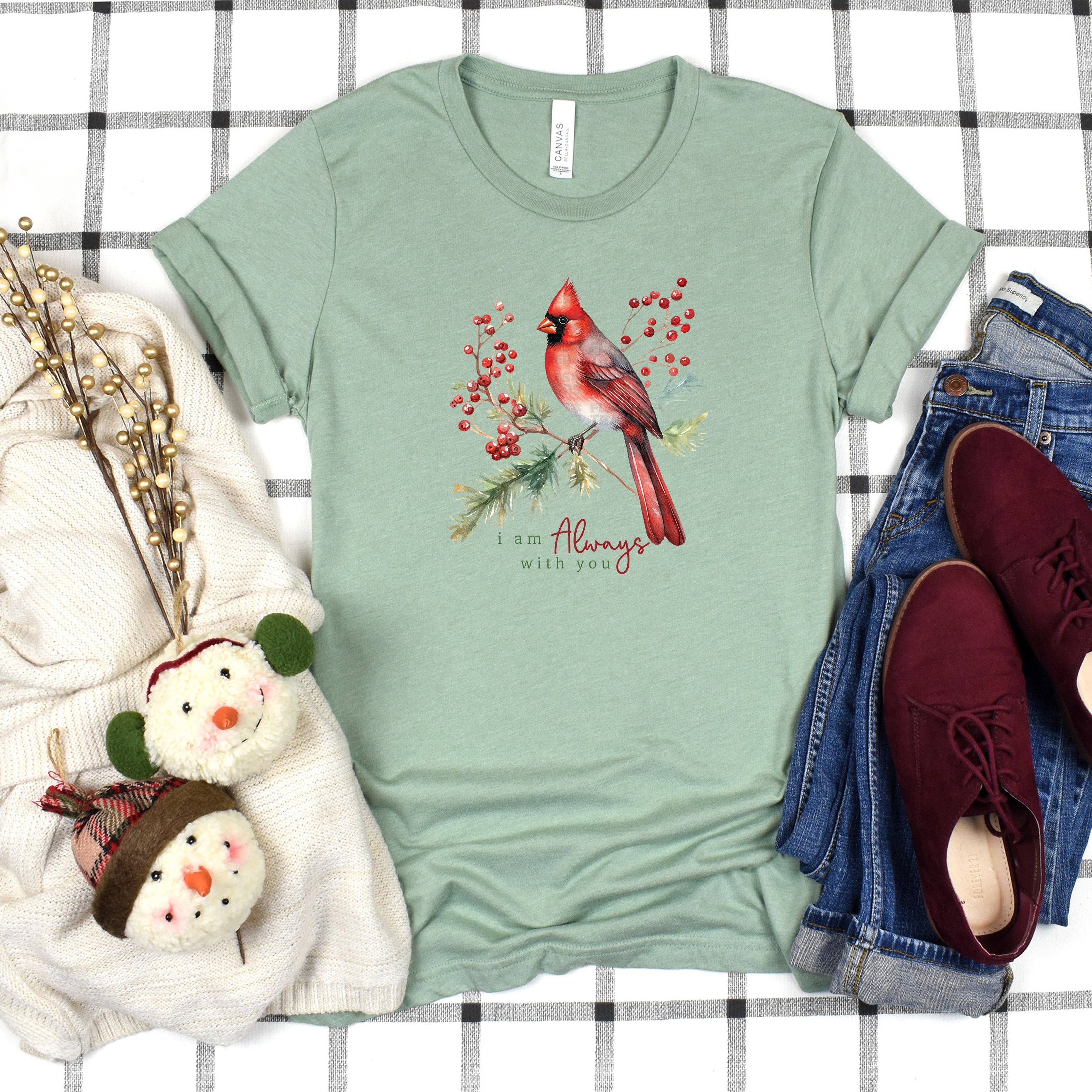 Flawless Transfers - Wholesale Sublimation Transfer - I Am Always With You - Red Cardinal - Design 1 DTF Transfer0