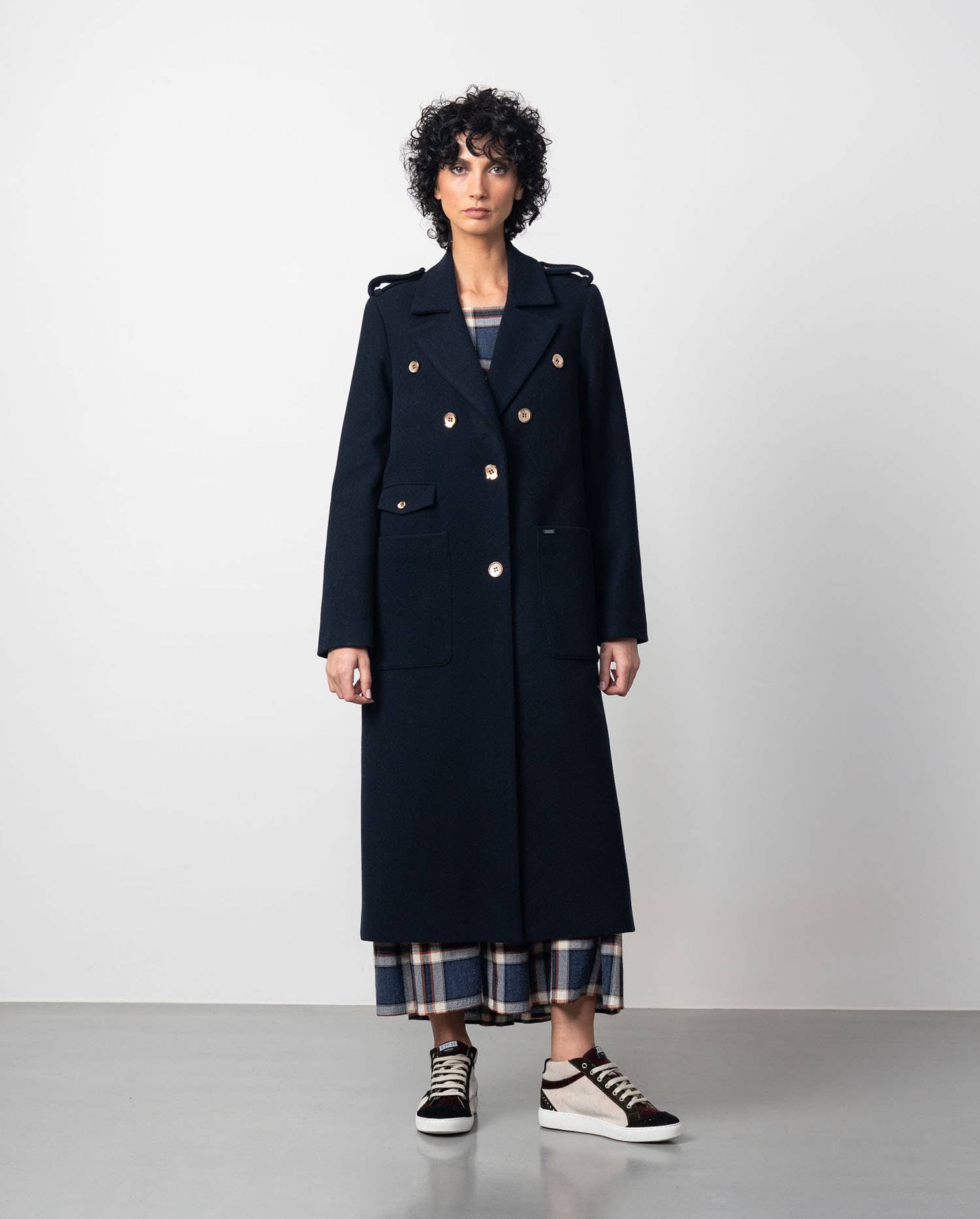 navy blue Mouflon Coat Military Style for wholesale on Faire1