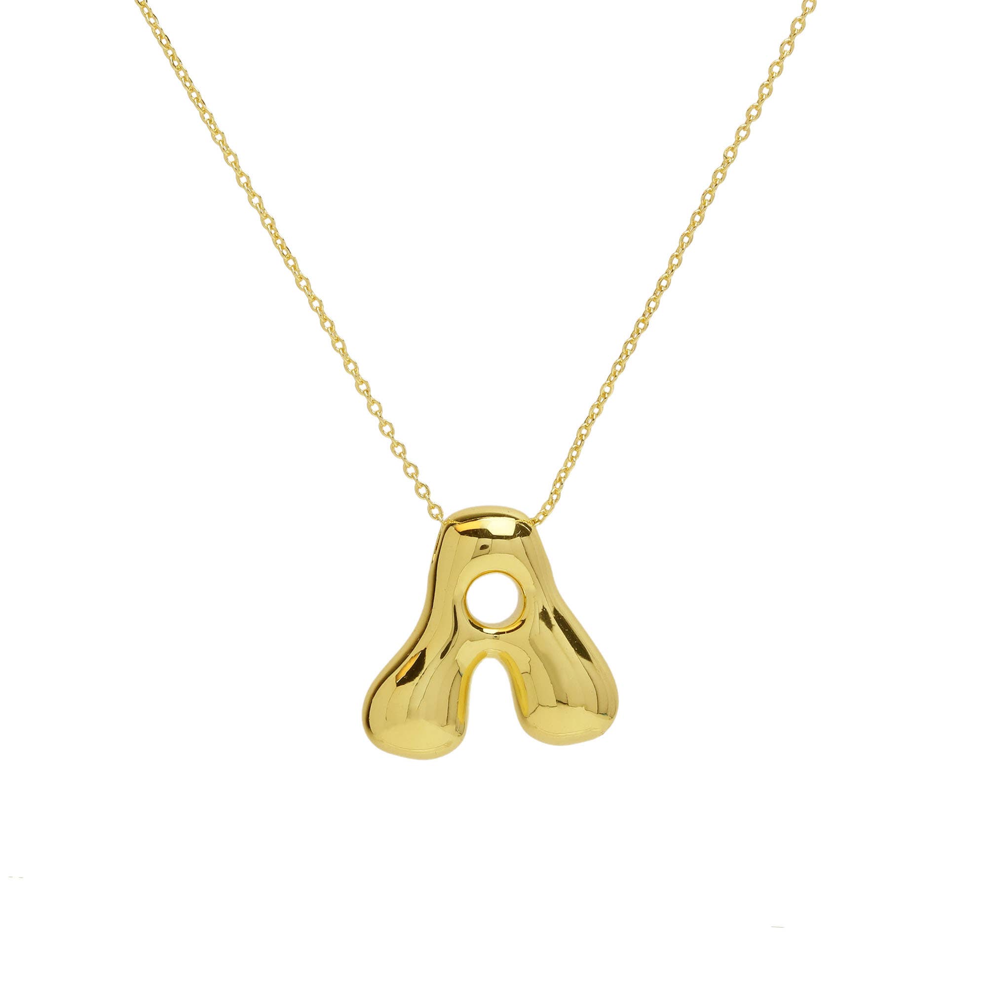Savvy Bling – wholesale Pendant/charm necklace – Initial Waterdrop 18K Gold Necklace34