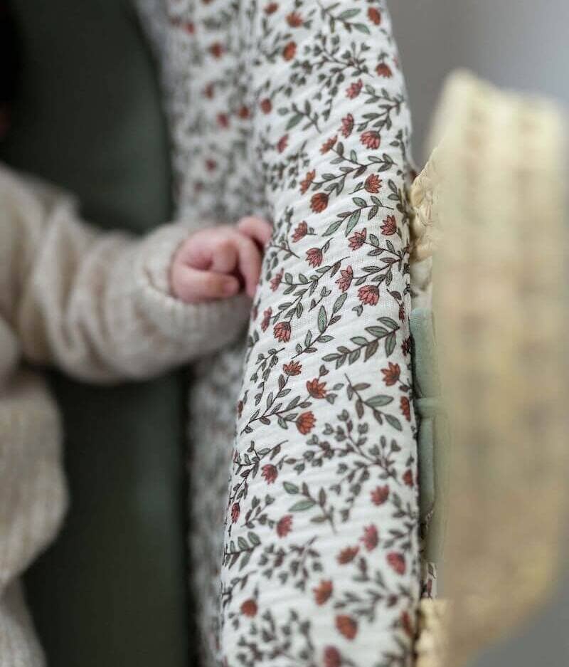 Manufacture des bébés français - Wholesale Bassinet - Baby - Madeleine floral green bassinet7