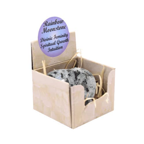 Green Tree – wholesale Spiritual stone/crystal – Rainbow Moonstone Display ( 3 Pieces of 4 Shapes )8