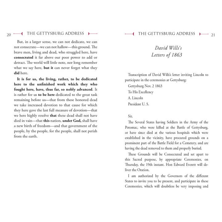 Applewood Books - Wholesale History & Geography - The Gettysburg Address2