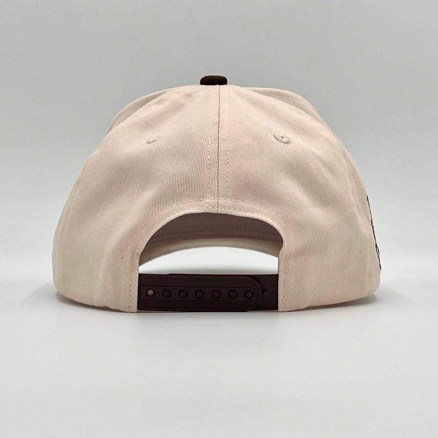 Malta Apparel LLC - Wholesale Baseball Cap - Unisex - ‘YHWH’ Structured SnapBack - Cream/Brown4