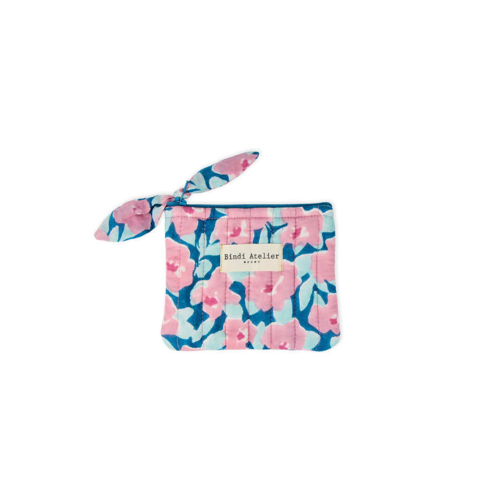 Bindi Atelier - Wholesale Coin Purse - Women's - Cotton wallet with block print - Posy2