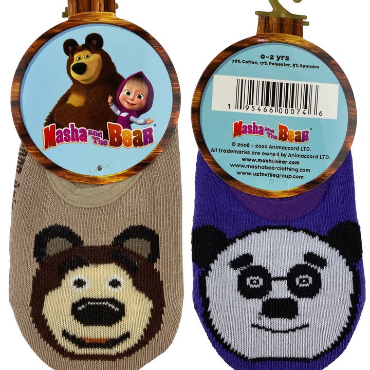 Masha and The Bear 2 pair Anti-slip kids socks set for wholesale by G&G International Expo Center