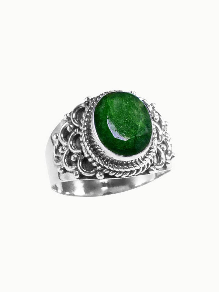 Sivalya Raw Emerald Statement Ring - Royalty for wholesale by Sivalya