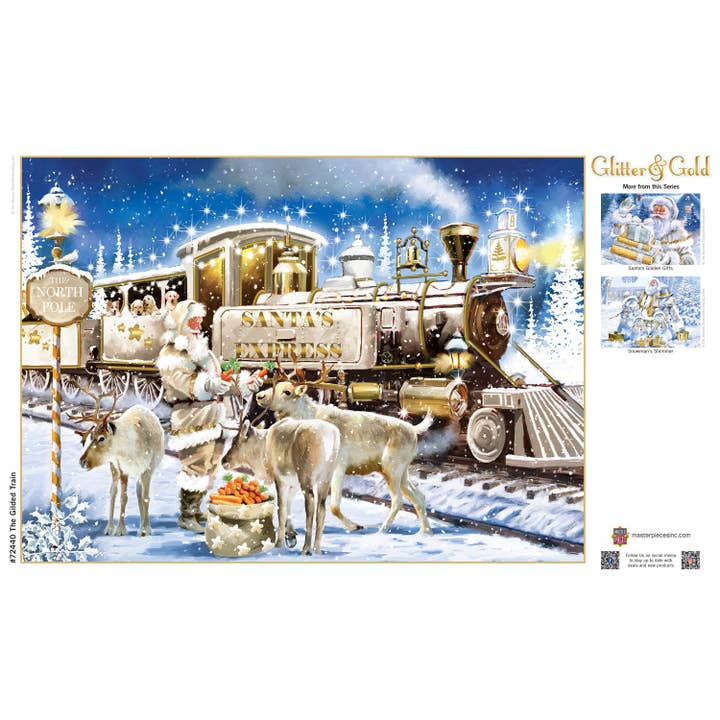 Masterpieces Puzzles - Wholesale Puzzle - Adult - Glitter & Gold - The Gilded Train 1000 Piece Puzzle