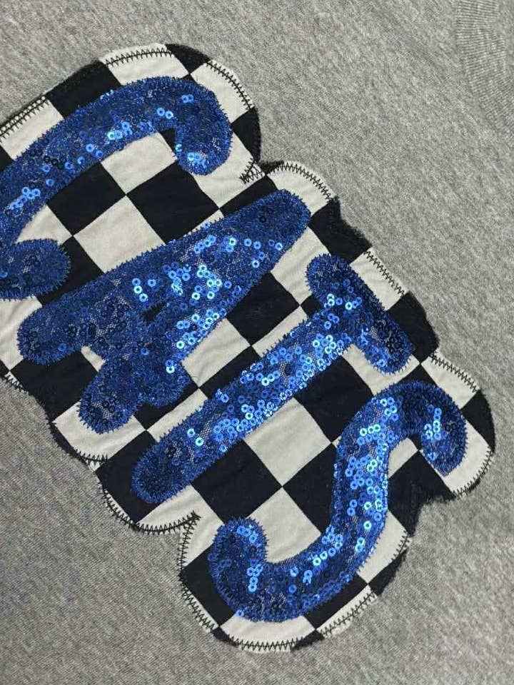 Oasis Wholesale Apparel - Wholesale T-Shirt - Women's - Kentucky CATS Multi Fabric with Real Sequins Shirt2