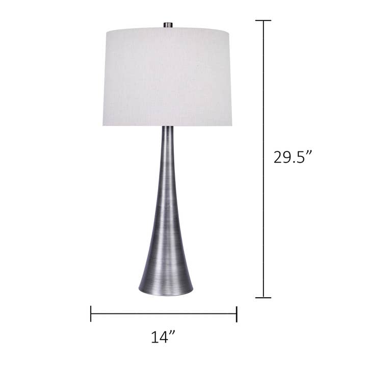 LumiSource and Grandview Gallery - Wholesale Accent/Desk Lamp - 29.5" Diana Metal Table Lamps Linen Shades (Set of 2)
