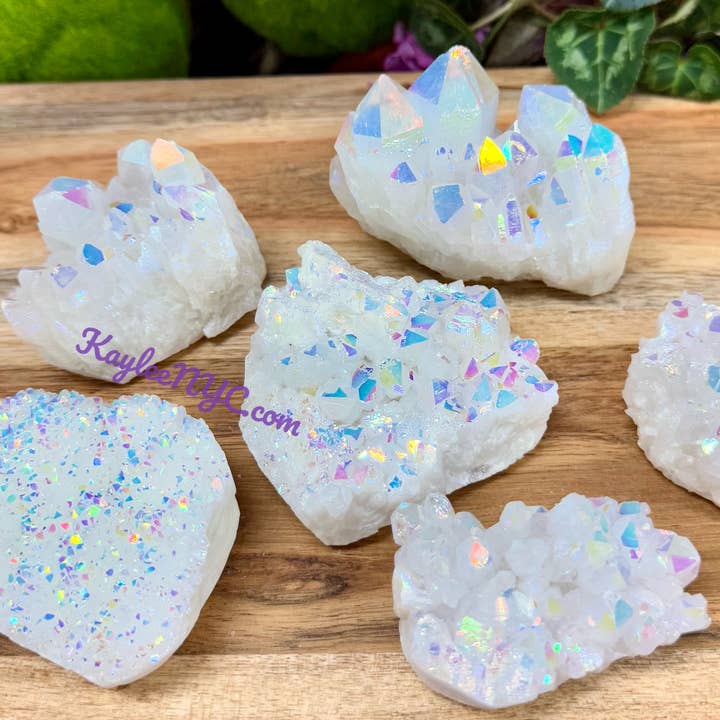 KayleeNYC - Wholesale Spiritual Stone/Crystal - Wholesale Lot 2 Lbs Angel Aura Quartz Cluster Crystal Raw