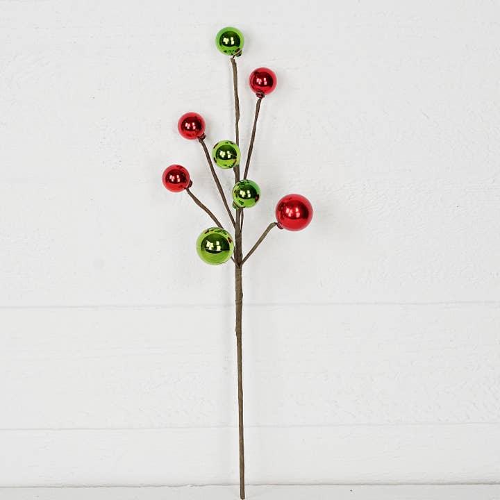 Impressive Enterprises, Inc. - Wholesale Christmas Decoration - ISB60990- 19in Ornament Ball Spray-Red Green1