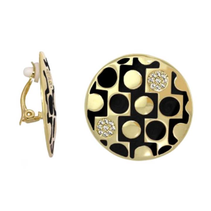 Boucles d'oreilles disques rétro pour la vente par Lauren G Adams