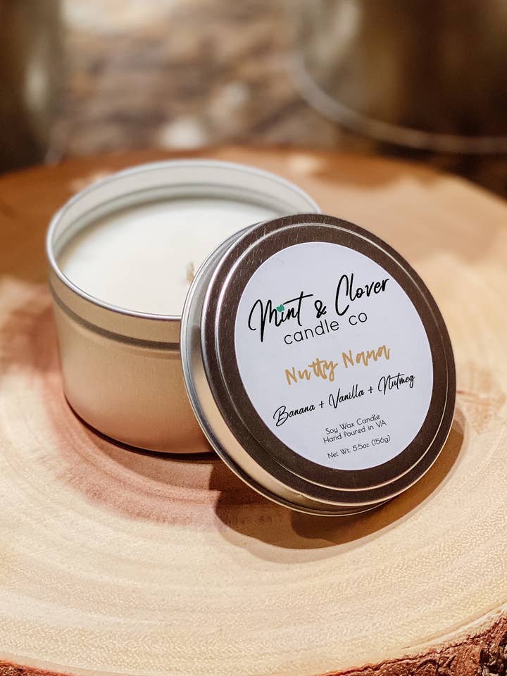 Nutty Nana - Vela perfumada de cera de soja para venta al por mayor de Mint & Clover Candle Co