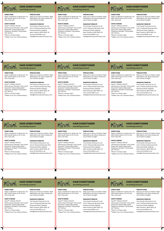 Miniml – wholesale Craft supplies – Miniml Safety Label Sheet - 12 x Labels (MIN217)24