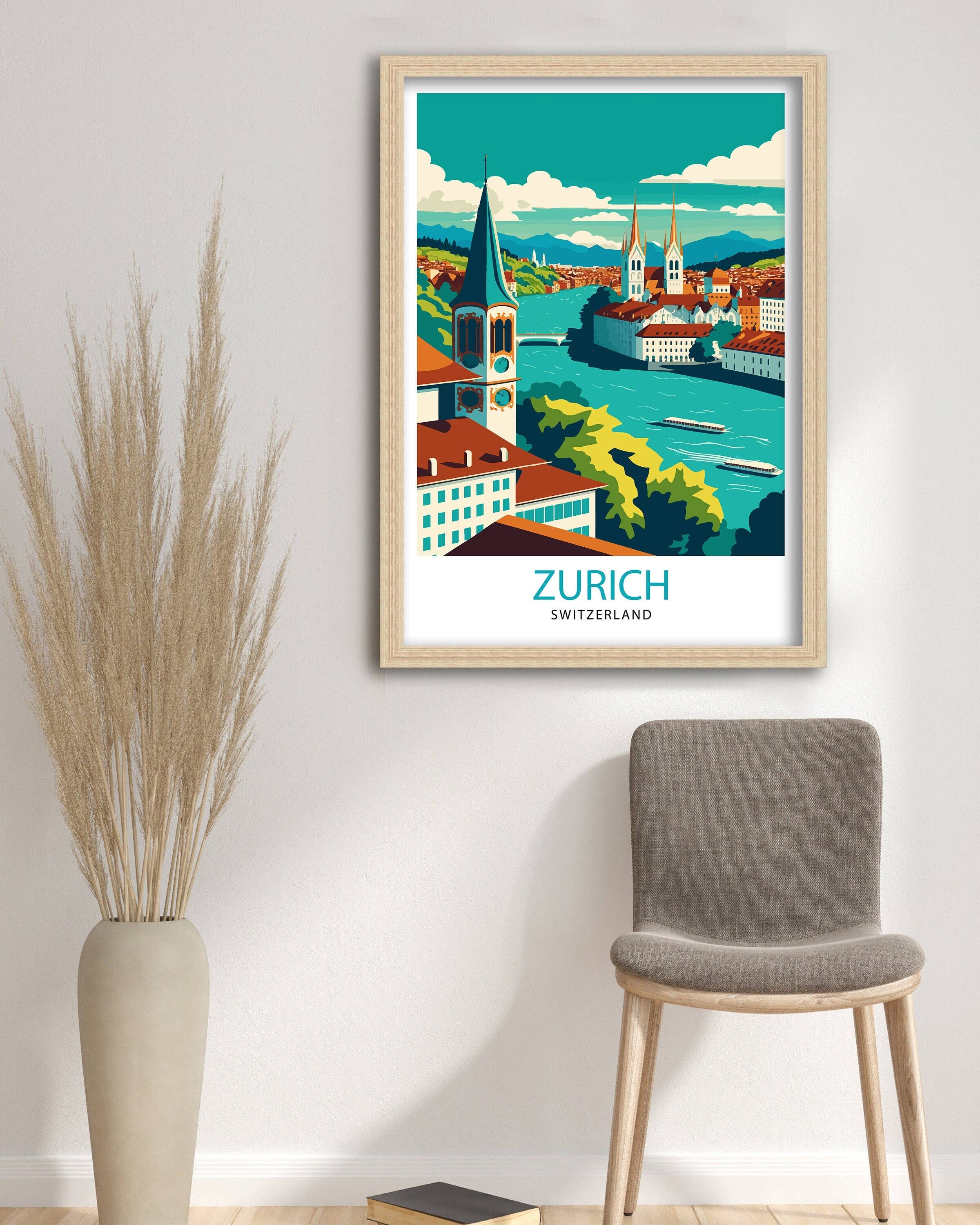 InkNPrintz – wholesale Poster – Zurich Switzerland Travel Poster Zurich1