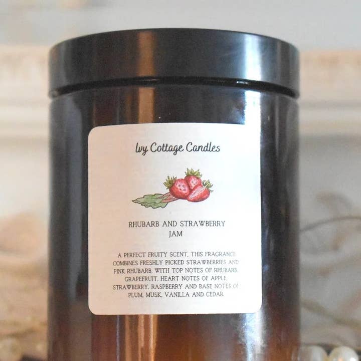 Erdbeere und Rhurbarb Jam Soja-Soja-Kerze für den Großhandel von Ivy Cottage Candles