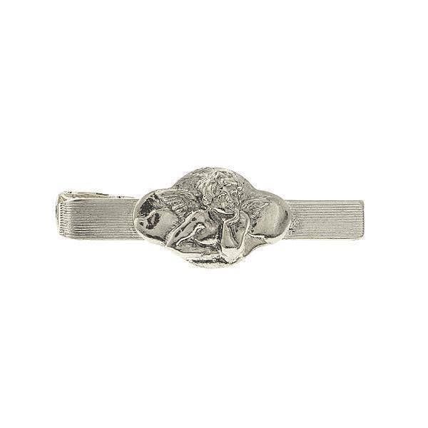 1928 Jewelry – wholesale Tie clip – Men’s – Symbols Of Faith Silver Tone Angel Tie Bar Clip0