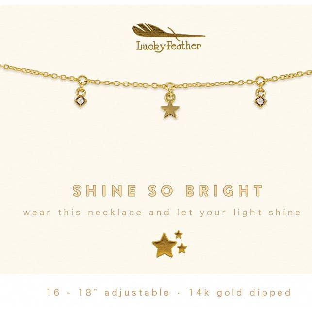 Collier pendentif doré - SHINE SO BRIGHT pour la vente par Lucky Feather