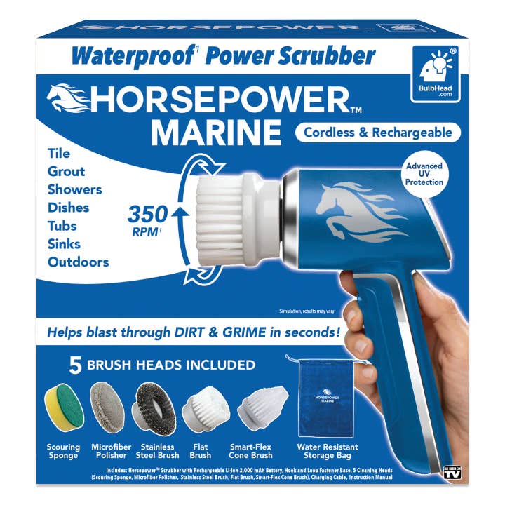 Bulbhead Marine - Wholesale Cleaning Brush - Marine Scrubber Waterproof Cordless Portable1