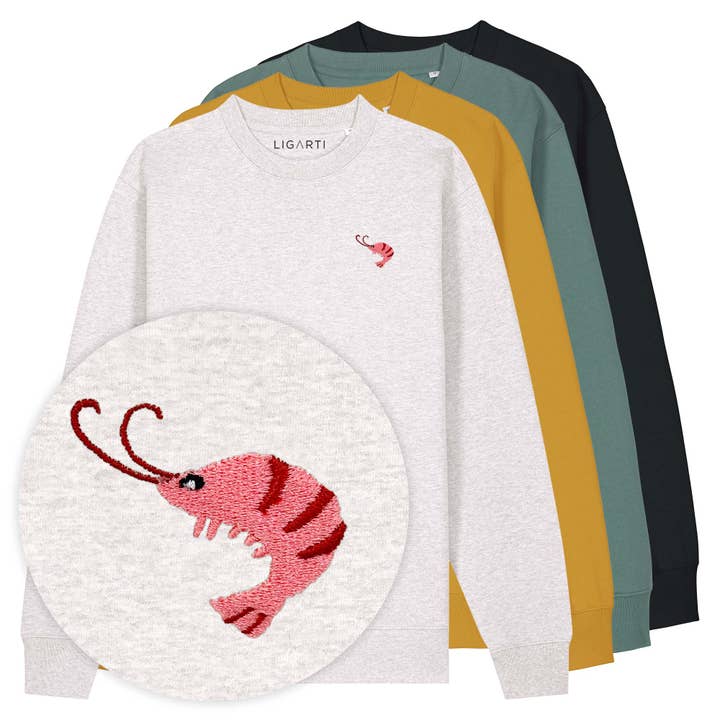Embroidered Sweater – Nele the Shrimp for wholesale by LIGARTI