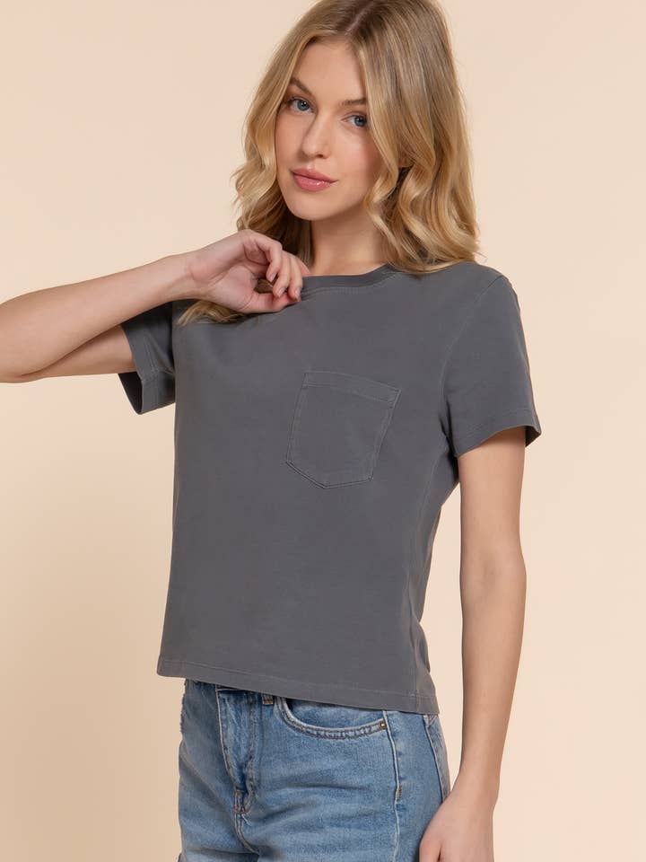 Short Sleeve Garment Dye Knit Top for wholesale by Active Basic | Active USA