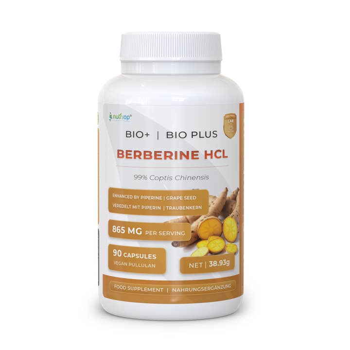 Biobaseret Berberin HCL med ren økologisk Piperin for engroshandel hos Nutriop Longevity