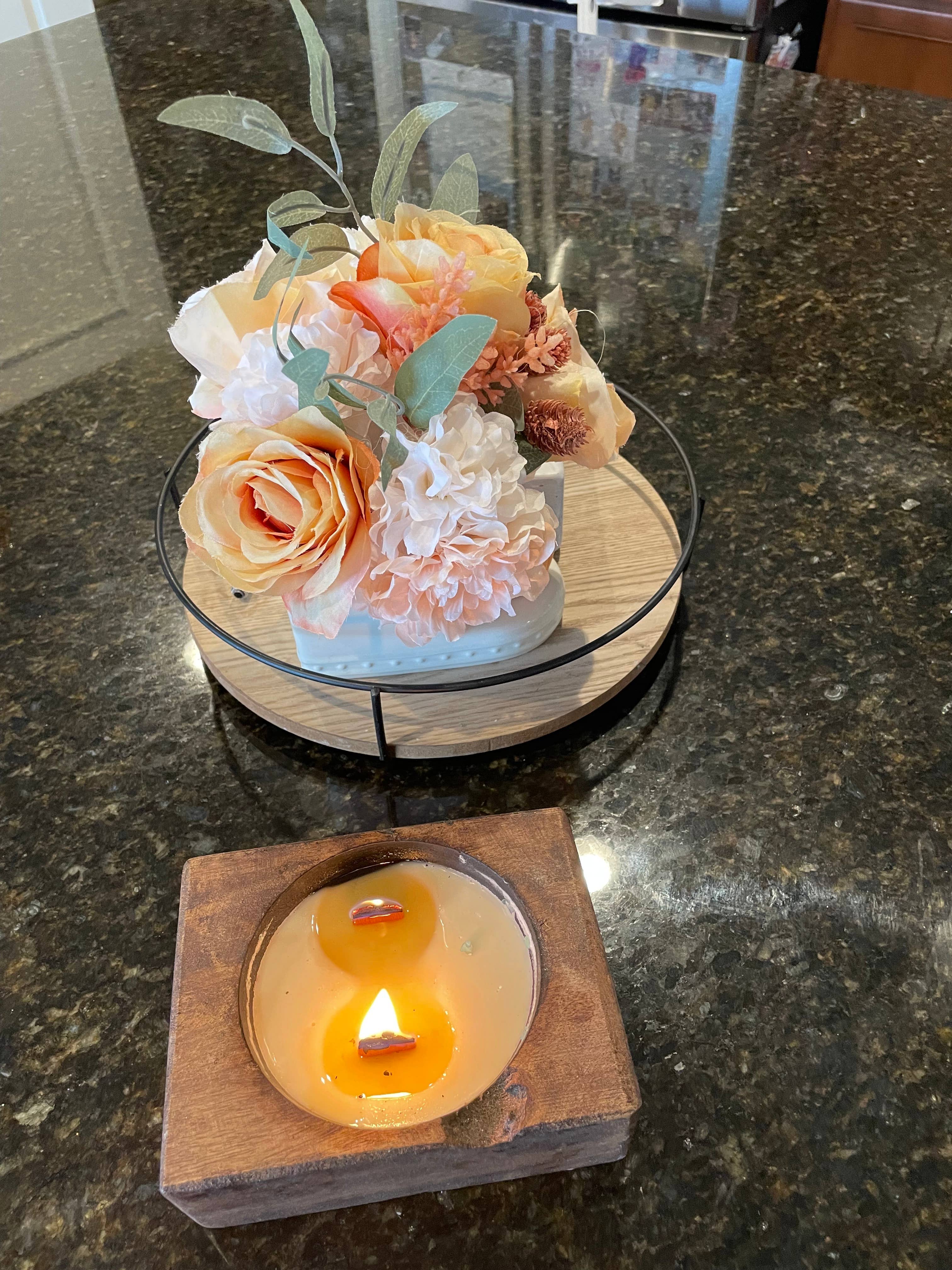 Chicwood Candle Co - Wholesale Pot/gevulde kaars - Houten Kaasvorm Houten Lont Soja Kaars5