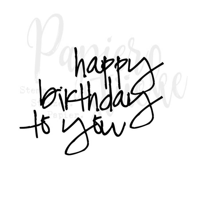 Stamp: Happy Birthday to you for wholesale by Papierstücke
