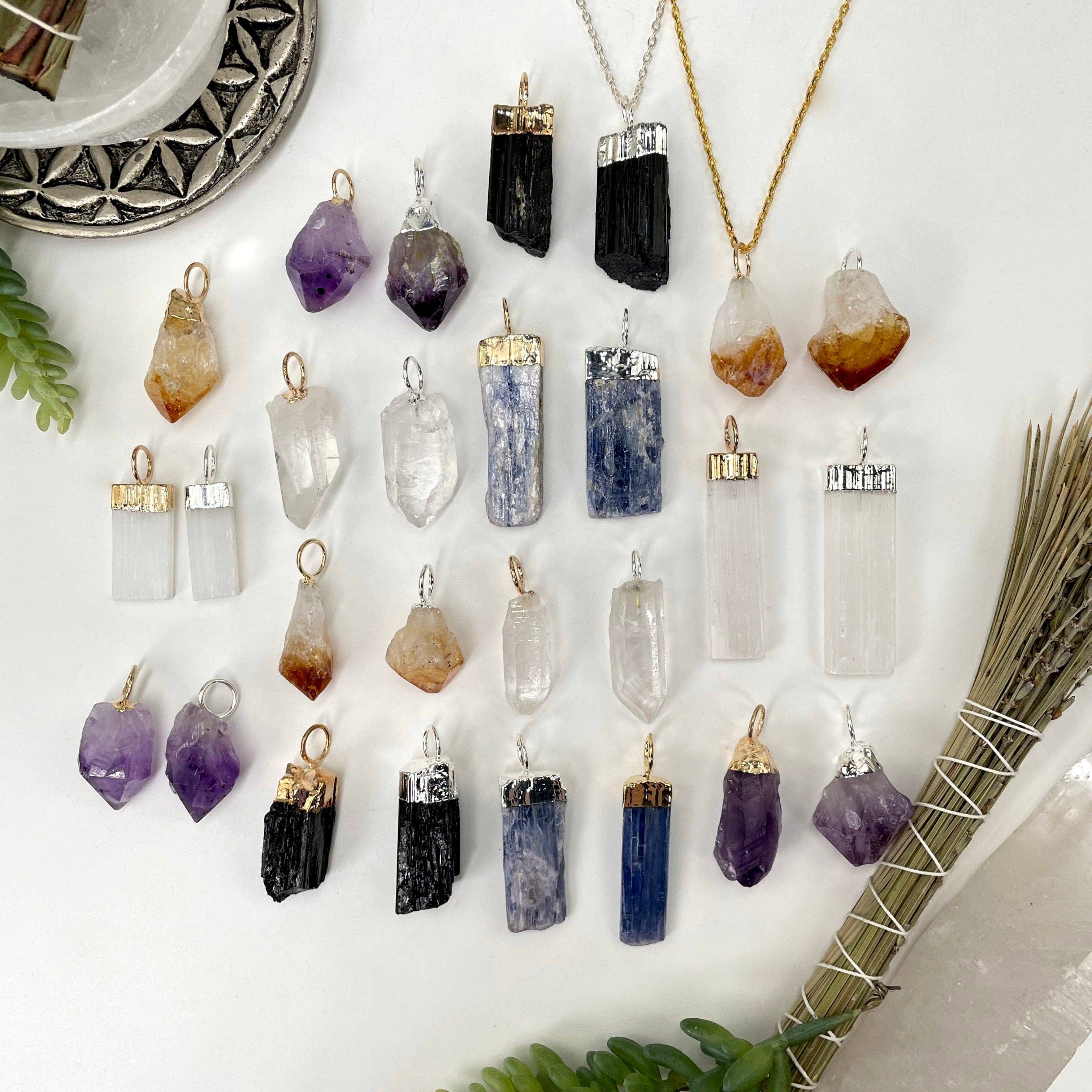 Rock Paradise - Wholesale Individual Charm/Pendant - Crystal Stone Pendants with Hoop Bail6