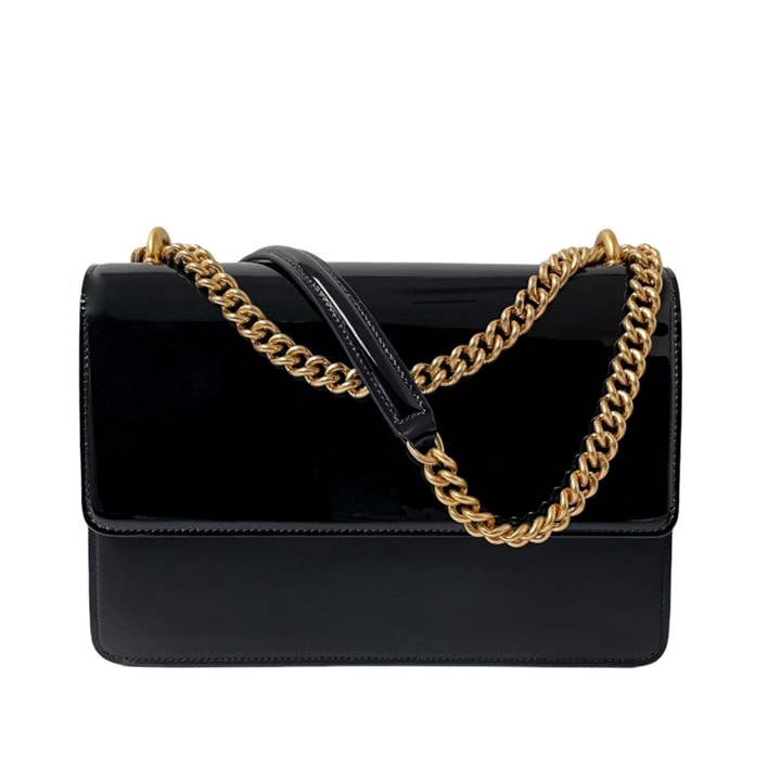 EVELYN - Black patent (Vintage gold) for wholesale by Évie