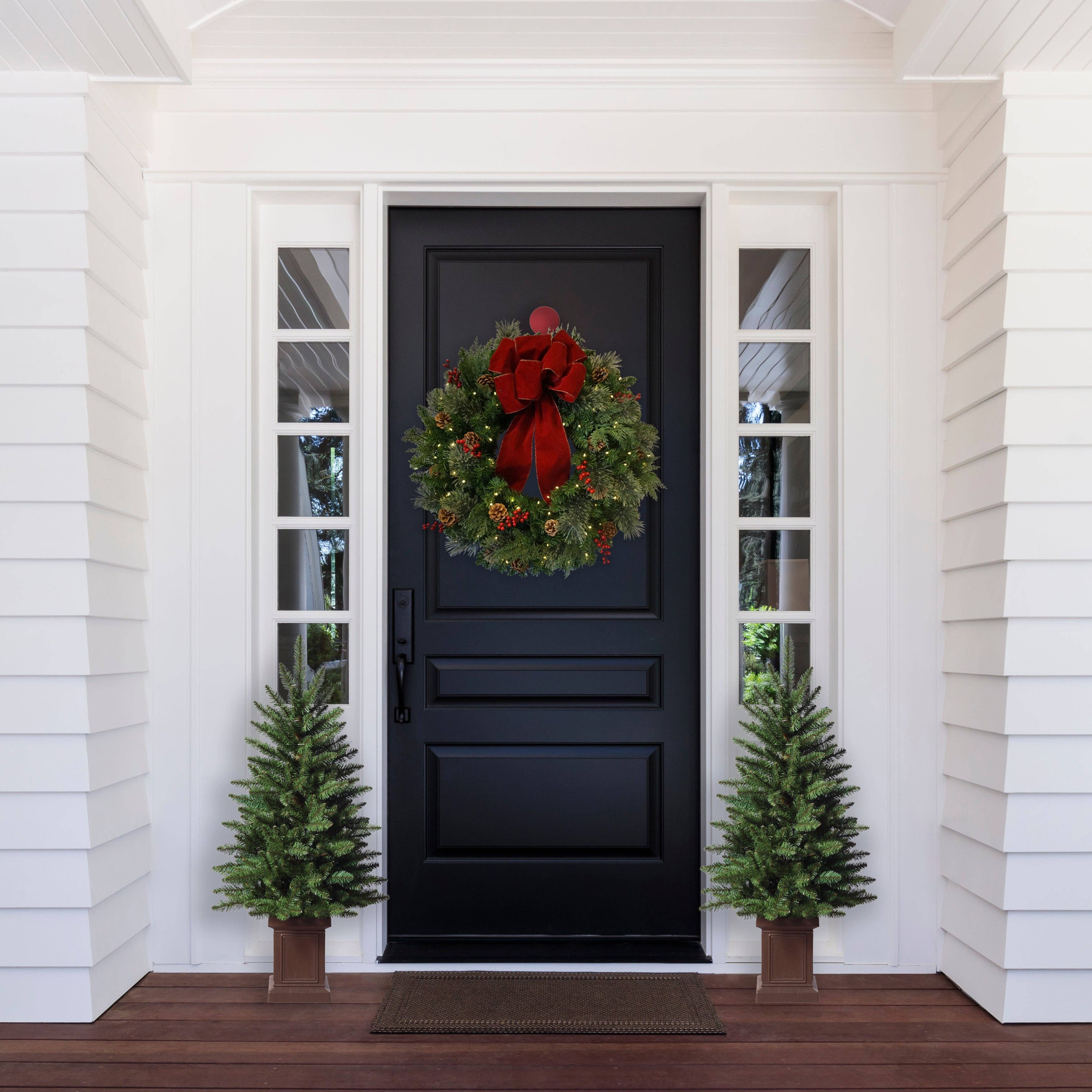 Haute Decor - Vente Sapin de Noël artificiel - Sapin Berkley de 3,5 pieds, non éclairé dans un pot brun2