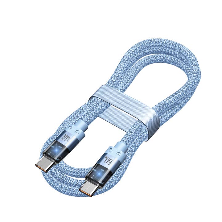 LAX Gadgets - Wholesale Charging Cable - LED 60W USB-C to USB-C Fast Charging Cable—Retail Packaging4