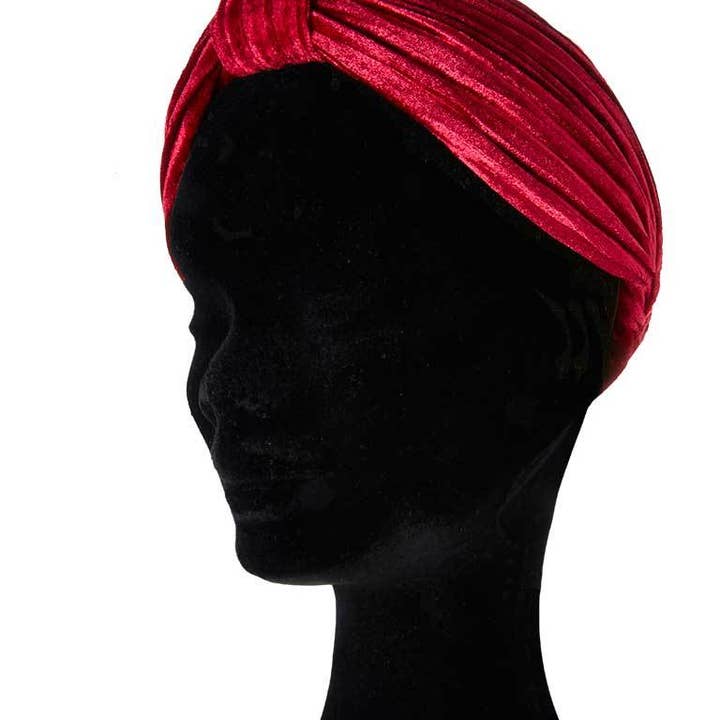 Serre-tête en velours violet pour la vente par Juulry