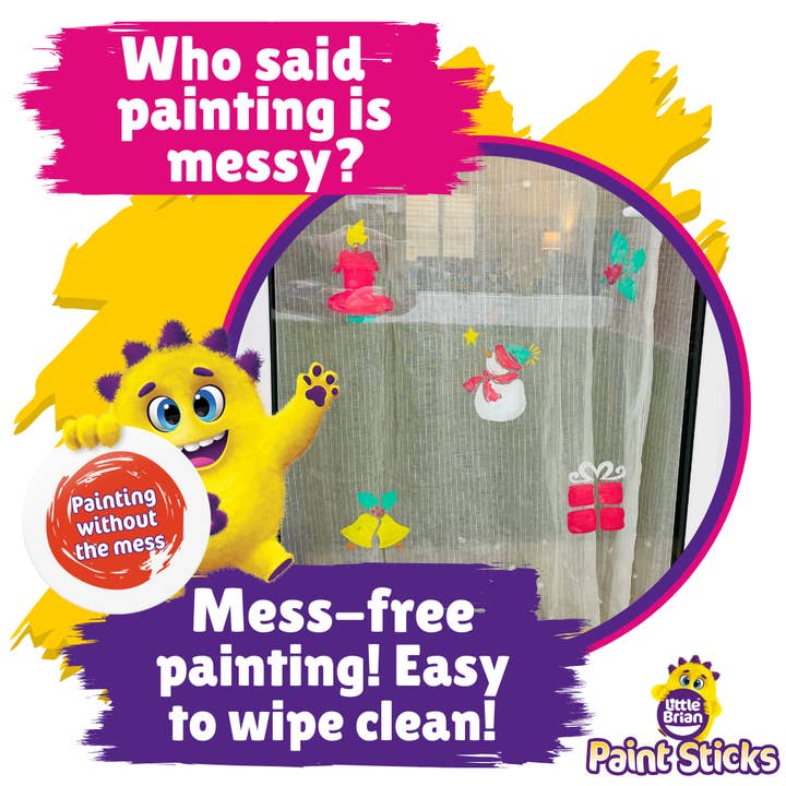 Baby Republic – wholesale Paint set – Little Brian Paint Sticks Christmas Window Kit5