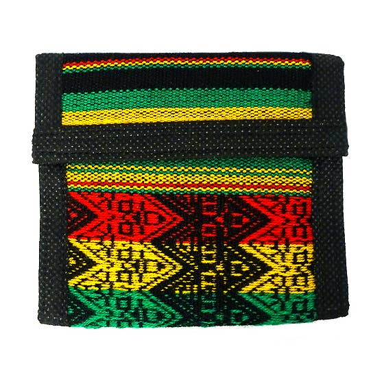 Rasta Tribal Striped Peruvian Velcro Trifold Wallet for wholesale by Pichincha
