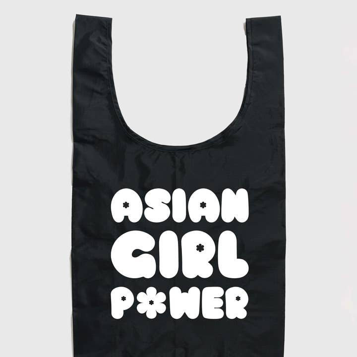 Asian Girl Power Bubble Baggu Bag for wholesale by Dokb Studio
