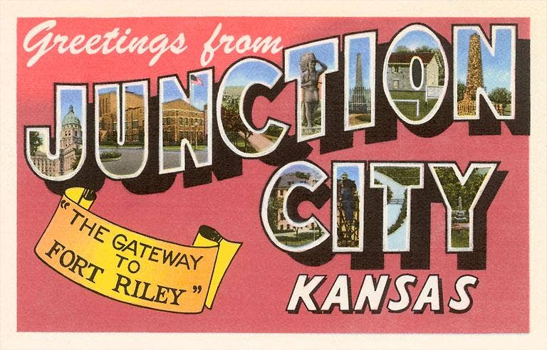 Found Image Press - Vente Affiche d'art - Impression d'art KS-105 Salutations de Junction City0