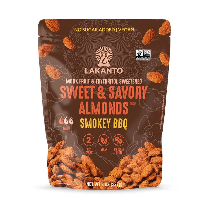 Sweet & Savory Almonds - Smokey BBQ for wholesale by Lakanto