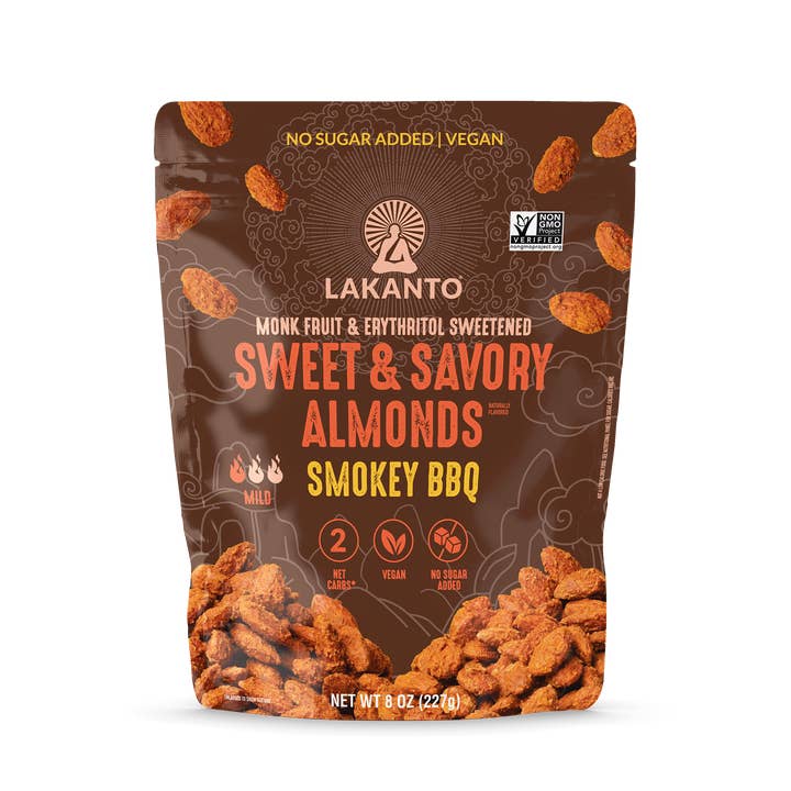 Lakanto - Wholesale Nuts - Sweet & Savory Almonds - Smokey BBQ