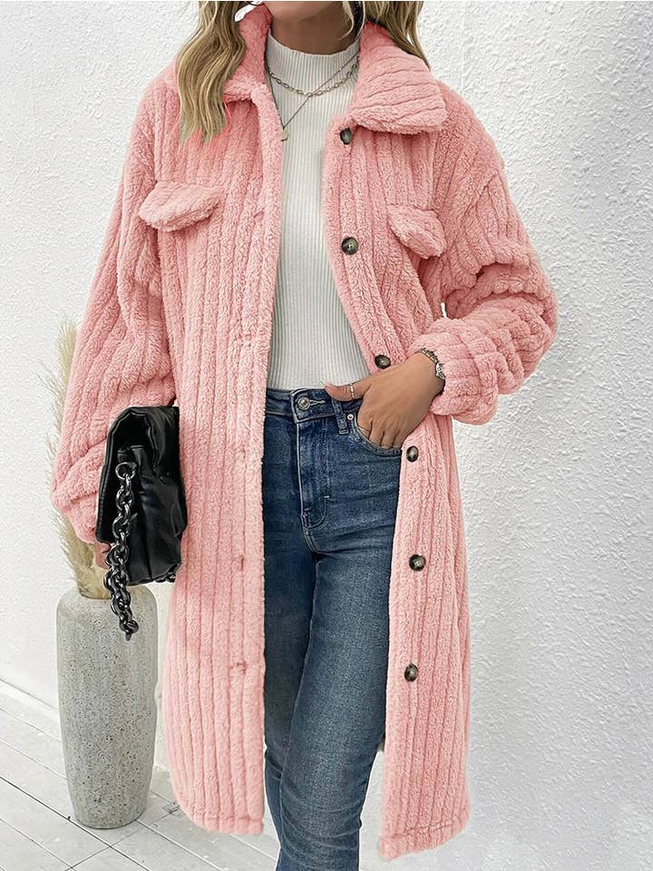 Miss Sparkling - Wholesale Fur/Faux Fur Coat - Women's - Long sherpa coat