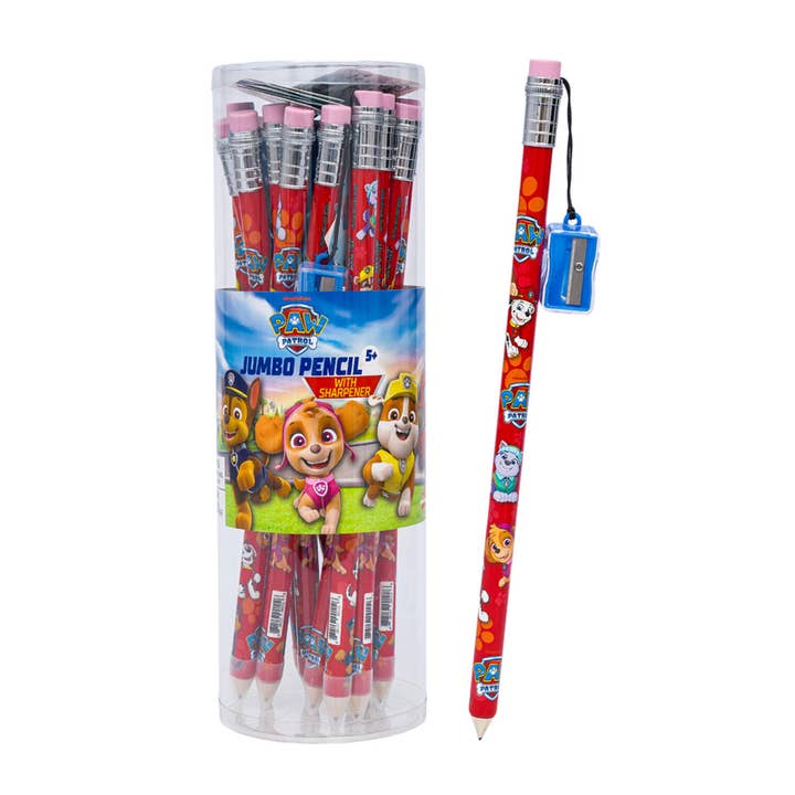 Paw Patrol Jumbo-Bleistift mit Anspitzer 12 Stück für den Großhandel von Deluxe Import Trading