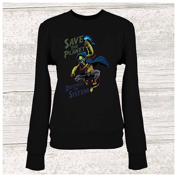 Save the Planet Women's Crew Neck Sweatshirt for wholesale by Collecteeve