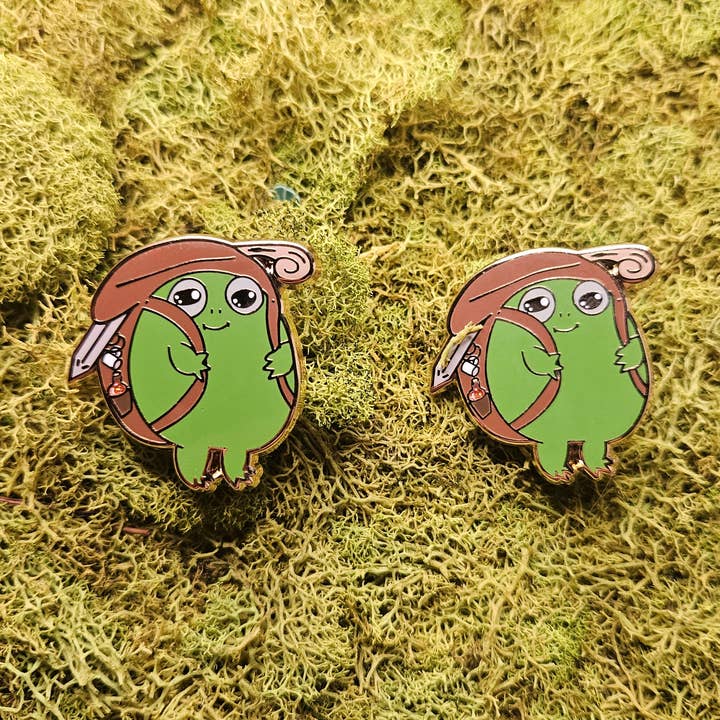 Floating Frogs - Wholesale Lapel Pin/Button - Adventure Frog Enamel Pin - LIMITED