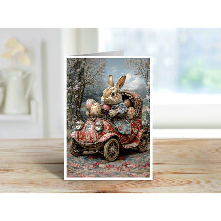 Salty Alyce - Vente Cartes de Pâques - Carte de vœux vierge Pâques Lapin Express 231AS1