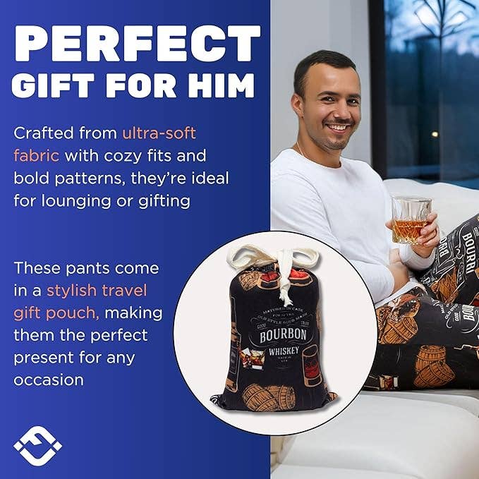 Funky Junque - Wholesale Sleepwear Bottom - Men's - Mens Pajama Pants - Bourbon - Black2