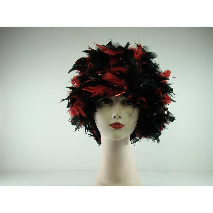 Mardi Gras Creations - Wholesale Wig/Hair Piece - Multicolor Feather Wig5